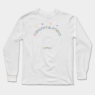 CONGRATULATIONS - tropical word art Long Sleeve T-Shirt